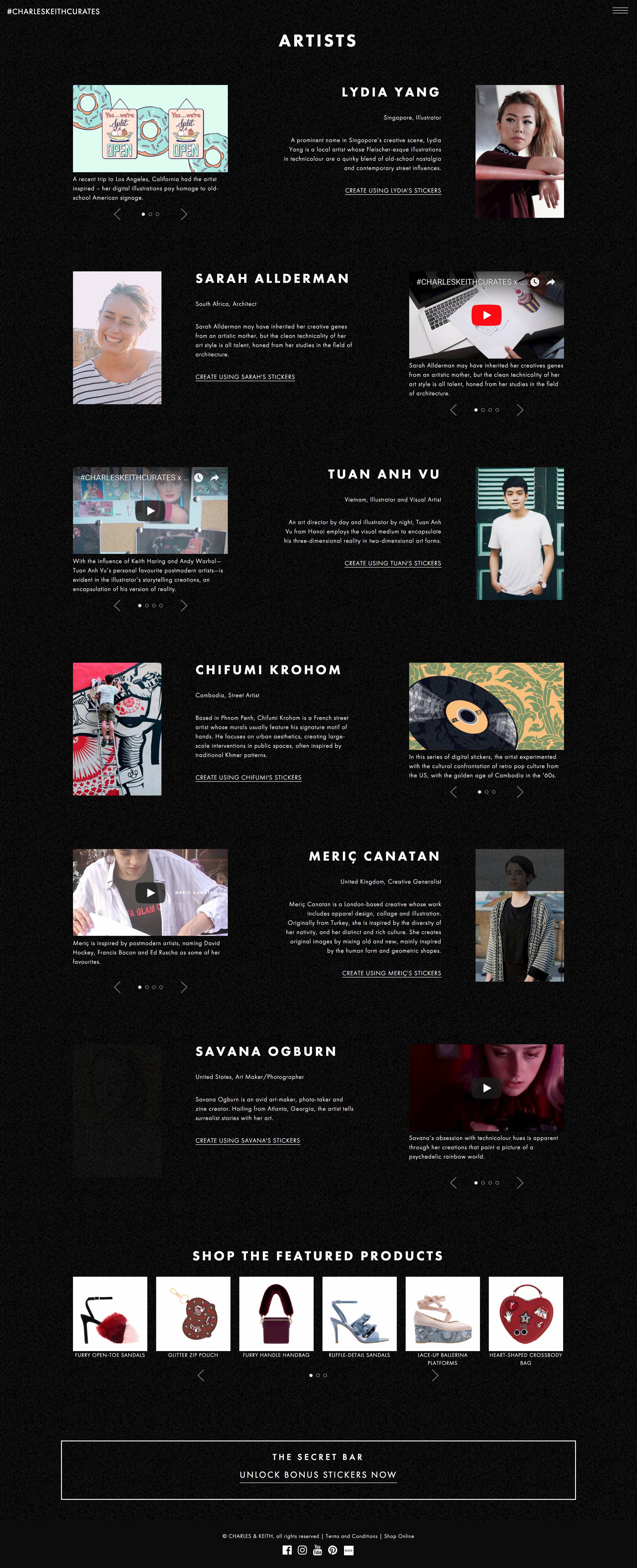 Artists Page